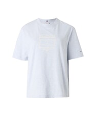 TOMMY HILFIGER OUTLINE FLAG TEE T-shirt &agrave; manches courtes coupe classique bruy&egrave;re bleu glacier - T-shirt - 4