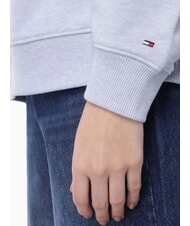 TOMMY HILFIGER OUTLINE FLAG TEE sweat &agrave; capuche coupe classique bruy&egrave;re bleu glacier - Sweat-shirts pour femmes - 4