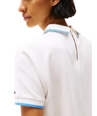 TOMMY HILFIGER TH polo &agrave; manches courtes pour femmes &eacute;cru - chemise polo - 3