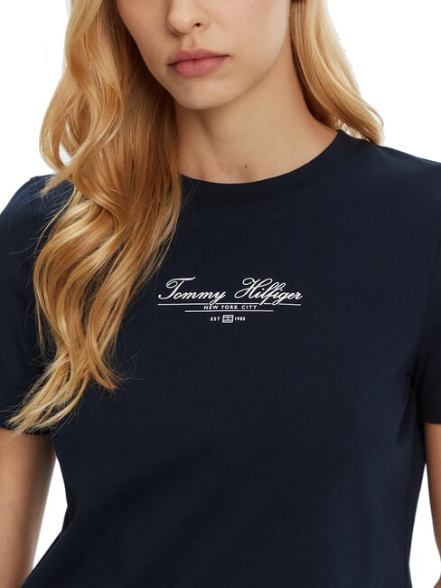 TH T-shirt &agrave; manches courtes imprim&eacute; marine nuit noire - T-shirt