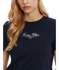 TOMMY HILFIGER TH T-shirt &agrave; manches courtes imprim&eacute; marine nuit noire - T-shirt - 3