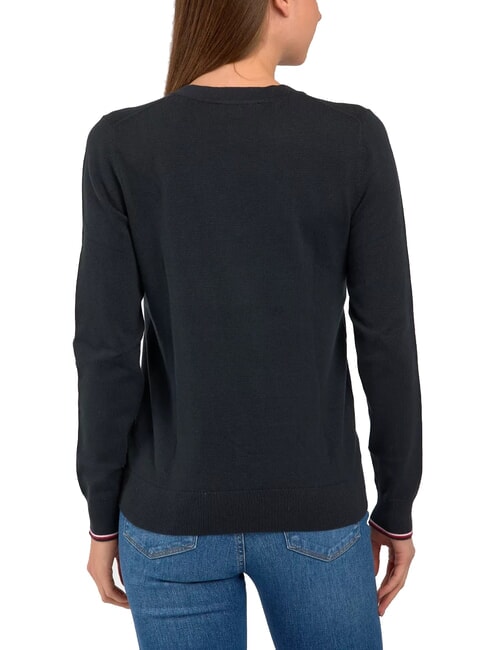 TH Pull &agrave; col en V pour femme ck noir - Chandails pour femmes