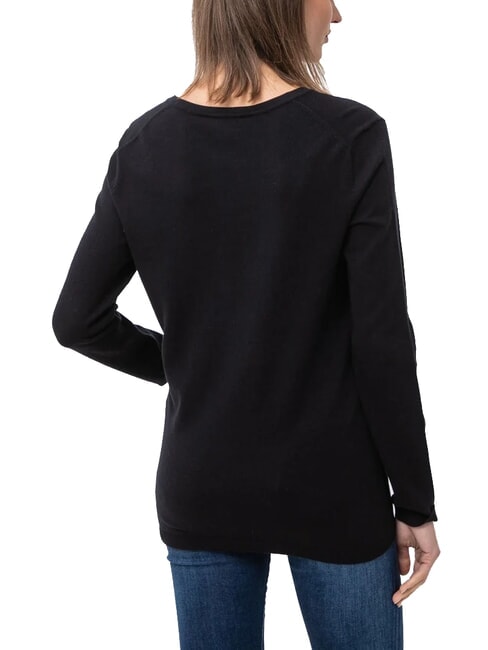 TH Pull &agrave; col en V pour femme Tommy Black - Chandails pour femmes