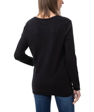 TOMMY HILFIGER TH Pull &agrave; col en V pour femme Tommy Black - Chandails pour femmes - 2