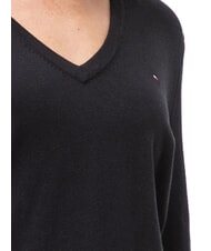 TOMMY HILFIGER TH Pull &agrave; col en V pour femme Tommy Black - Chandails pour femmes - 3
