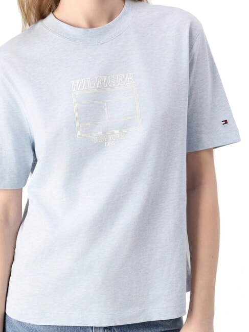 OUTLINE FLAG TEE T-shirt &agrave; manches courtes coupe classique bruy&egrave;re bleu glacier - T-shirt