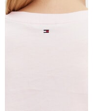 TOMMY HILFIGER TH T-shirt &agrave; manches courtes coupe classique rose clair - T-shirt - 4