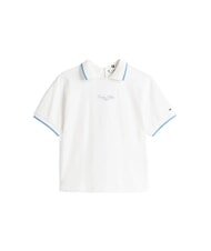 TOMMY HILFIGER TH polo &agrave; manches courtes pour femmes &eacute;cru - chemise polo - 4
