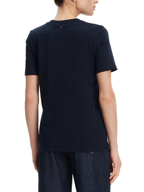 TH T-shirt &agrave; manches courtes coupe classique marine nuit noire - T-shirt