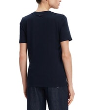 TOMMY HILFIGER TH T-shirt &agrave; manches courtes coupe classique marine nuit noire - T-shirt - 2