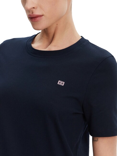 TH T-shirt &agrave; manches courtes coupe classique marine nuit noire - T-shirt