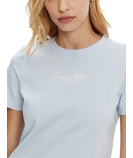 TOMMY HILFIGER TH T-shirt &agrave; manches courtes imprim&eacute; bleu venteux - T-shirt - 3