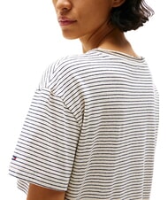 TOMMY HILFIGER TH T-shirt coupe d&eacute;contract&eacute;e &agrave; col en V - T-shirt