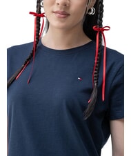 TOMMY HILFIGER SLUB T-shirt en coton &agrave; manches courtes marine nuit noire - T-shirt - 3