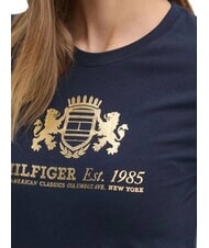 TOMMY HILFIGER VARSITY T-shirt femme coupe ajust&eacute;e avec imprim&eacute; marine nuit noire - T-shirt - 3