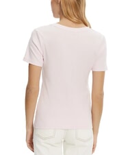 TOMMY HILFIGER TH T-shirt &agrave; manches courtes et col en V rose clair - T-shirt - 2