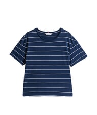 TOMMY HILFIGER TH MODERN T-shirt imprim&eacute; en lin m&eacute;lang&eacute; Breton &eacute;cru/bleu marine nuit stp - T-shirt - 4