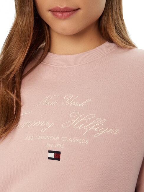 MODERN SCRIPT Sweat-shirt &agrave; col rond pour femmes rose brumeux - Sweat-shirts pour femmes