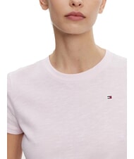 TOMMY HILFIGER SLUB T-shirt en coton &agrave; manches courtes rose clair - T-shirt - 3