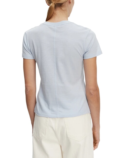 SLUB T-shirt en coton &agrave; manches courtes bleu venteux - T-shirt