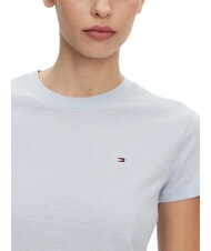 TOMMY HILFIGER SLUB T-shirt en coton &agrave; manches courtes bleu venteux - T-shirt - 3