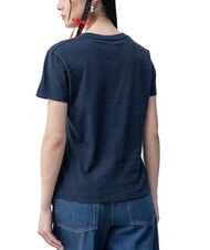 TOMMY HILFIGER SLUB T-shirt en coton &agrave; manches courtes marine nuit noire - T-shirt - 2