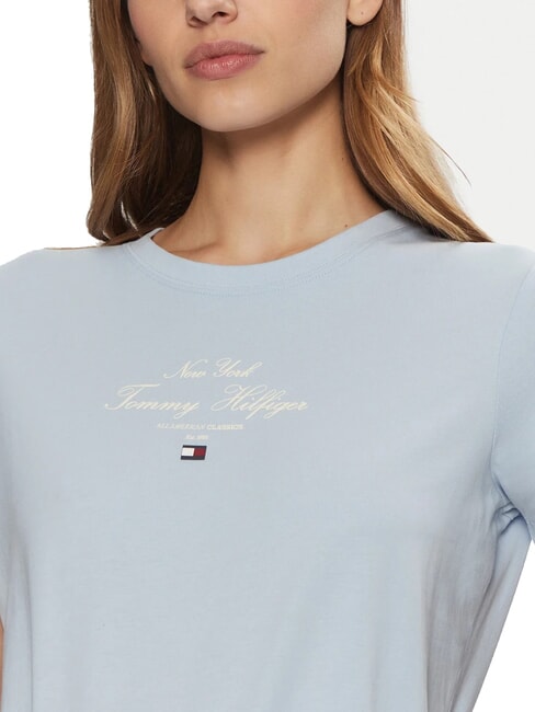 MODERN SCRIPT T-shirt en coton imprim&eacute; bleu venteux - T-shirt