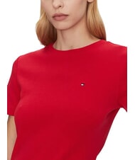 TOMMY HILFIGER TH T-shirt en coton rouge primaire - T-shirt - 4