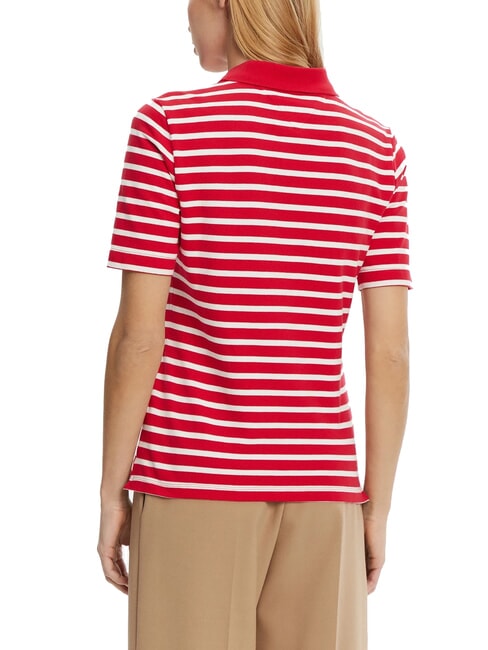 TH 1985 polo &agrave; manches courtes pour femmes rouge/blanc moyen - chemise polo