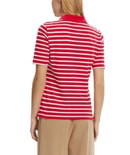 TOMMY HILFIGER TH 1985 polo &agrave; manches courtes pour femmes rouge/blanc moyen - chemise polo - 2
