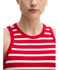 TOMMY HILFIGER TH D&eacute;bardeur rouge/blanc moyen - T-shirt - 3