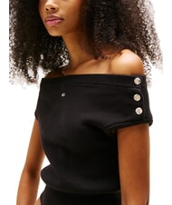 TOMMY HILFIGER TH JEANS Pull court &agrave; manches courtes noir - T-shirt - 3