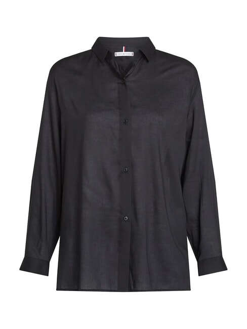 TH Chemise pour femme en modal et viscose noir - Chemises