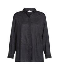TOMMY HILFIGER TH Chemise pour femme en modal et viscose noir - Chemises - 5