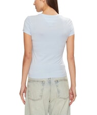 TOMMY HILFIGER TH JEANS T-shirt &agrave; manches courtes avec logo brod&eacute; doux bleu - T-shirt - 2