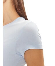 TOMMY HILFIGER TH JEANS T-shirt &agrave; manches courtes avec logo brod&eacute; doux bleu - T-shirt - 4