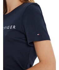 TOMMY HILFIGER TH 1985 T-shirt en coton marine nuit noire - T-shirt - 4