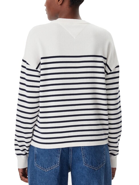 VARSITY Pull en coton &agrave; col rond avec logo blanc ancien - Chandails pour femmes