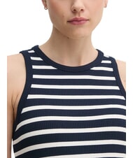 TOMMY HILFIGER TH D&eacute;bardeur marine nuit fonc&eacute;e/ &eacute;cru stp - T-shirt - 3