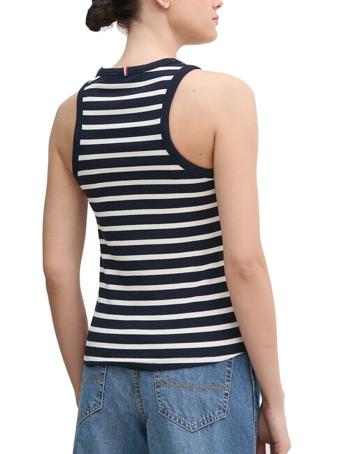 TH D&eacute;bardeur marine nuit fonc&eacute;e/ &eacute;cru stp - T-shirt