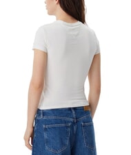 TOMMY HILFIGER TH JEANS T-shirt en coton avec logo imprim&eacute; blanc ancien - T-shirt - 2