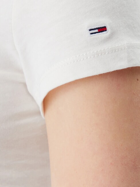 TH JEANS T-shirt en coton avec logo imprim&eacute; blanc ancien - T-shirt