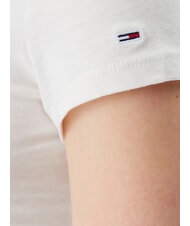 TOMMY HILFIGER TH JEANS T-shirt en coton avec logo imprim&eacute; blanc ancien - T-shirt - 4