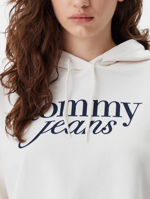 SCRIPT LOGO Sweat &agrave; capuche coupe d&eacute;contract&eacute;e blanc ancien - Sweat-shirts pour femmes