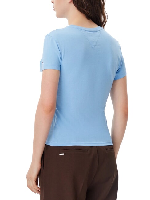 TH JEANS T-shirt en coton avec logo imprim&eacute; bleu prune - T-shirt