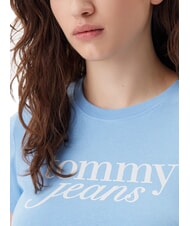 TOMMY HILFIGER TH JEANS T-shirt en coton avec logo imprim&eacute; bleu prune - T-shirt - 3