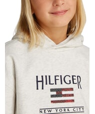 TOMMY HILFIGER KIDS BIMBA Sweat &agrave; capuche &agrave; &eacute;cusson paillet&eacute; bruy&egrave;re blanche comme neige - B&eacute;b&eacute; Sweat - 3
