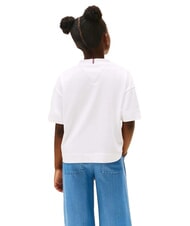 TOMMY HILFIGER KIDS BIMBA T-shirt &agrave; manches courtes coupe d&eacute;contract&eacute;e blanc - Tee-shirt enfant - 2