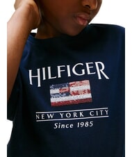 TOMMY HILFIGER KIDS BIMBA T-shirt &agrave; manches courtes coupe d&eacute;contract&eacute;e marine nuit noire - Tee-shirt enfant - 3