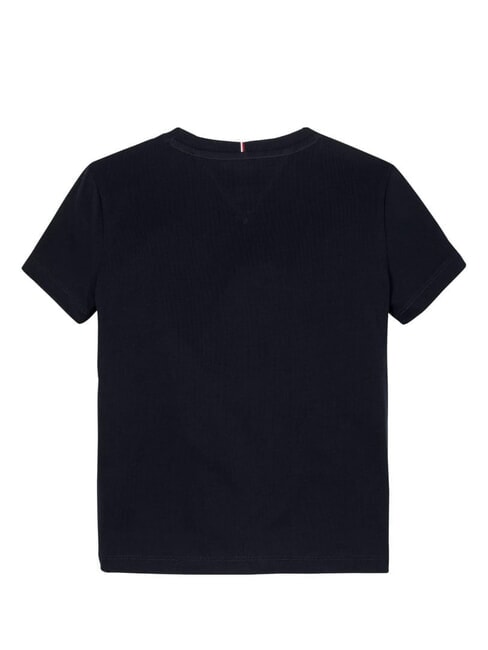 KIDS BIMBA T-shirt en coton imprim&eacute; &agrave; paillettes marine nuit noire - Tee-shirt enfant